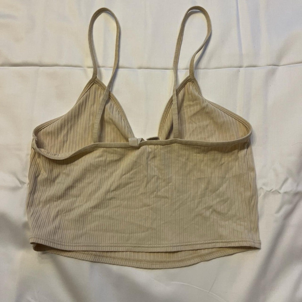 Roxy Tan Ribbed Tank Top - Picture 2 of 2
